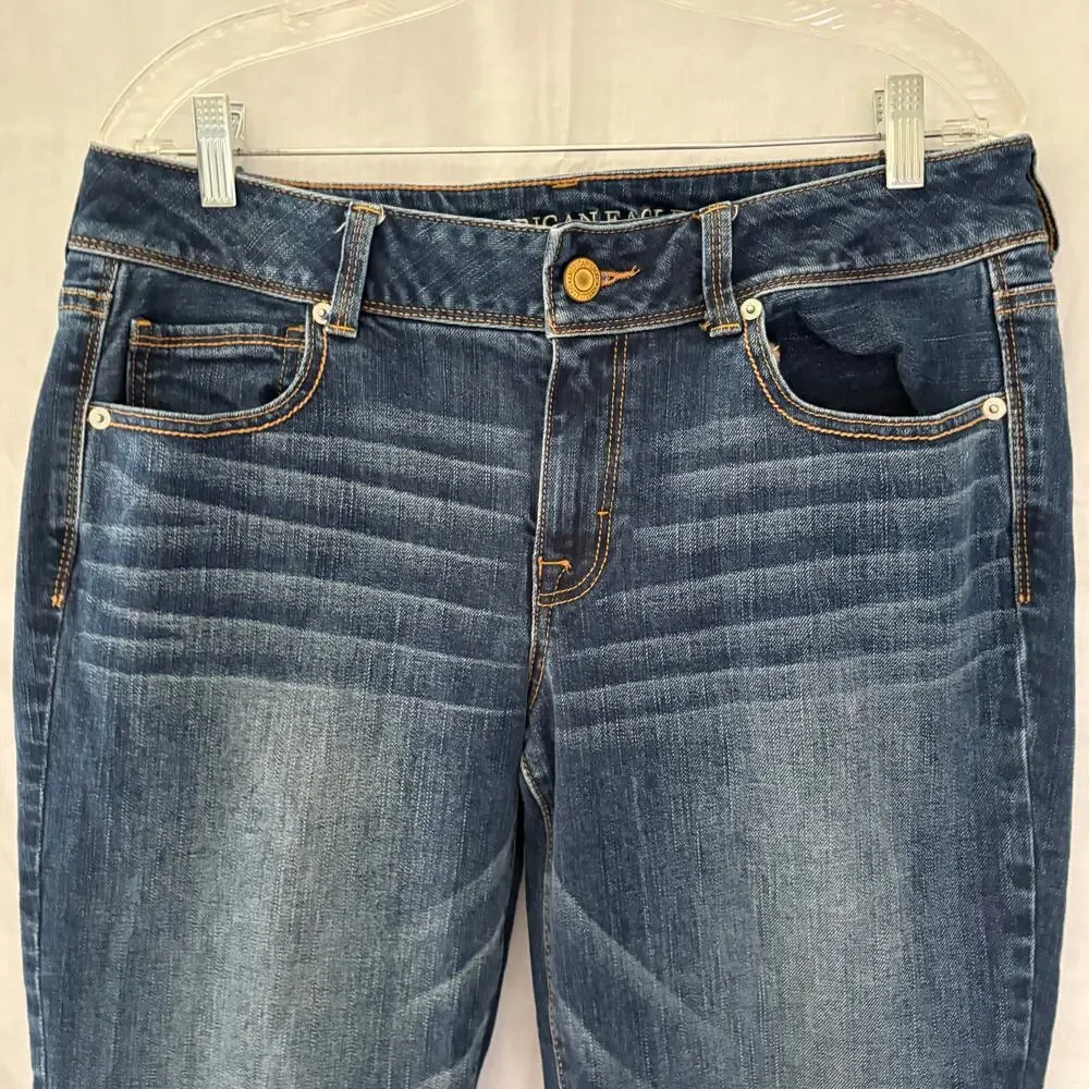 American Eagle Outfitters Kick Boot Womens 14 (35x31) Jeans Stretch Flap Pocket - Picture 5 of 7